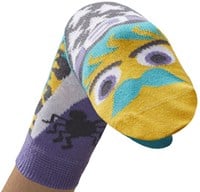 Harlekijn Kindersocken Sockenpuppe Zauberer Größe 31-34 fantasie Spielzeug