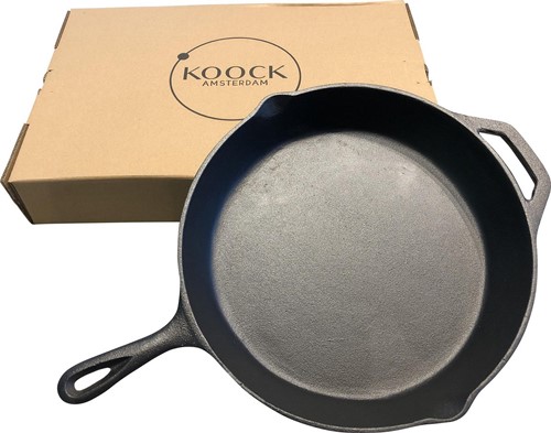 Koock Amsterdam Skillet Gusseisen – Bratpfanne – geeignet für alle Herdarten, einschließlich Grill und Induktion-2