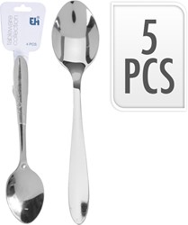 Excellent Houseware Teelöffel Set - Edelstahl - 5 Stück - langlebig