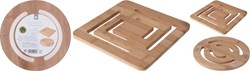 Bambus Topfuntersetzer Holz 20x20cm nachhaltiges Küchenzubehör