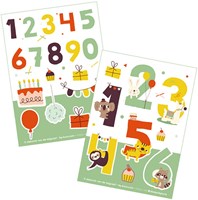 Bora Shop Sticker - Zahlen - 2 x A6 Stickerbögen für Kinder