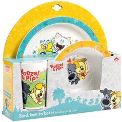 Bambolino Toys Kindergeschirr Woezel & Pip Melamin Ess-Set - bunt und robust
