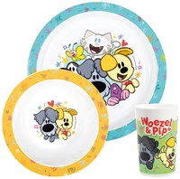 Bambolino Toys Kindergeschirr Woezel & Pip Melamin Ess-Set - bunt und robust-2
