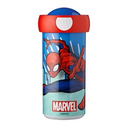 Mepal Trinkbecher Schule Spiderman 300 ml - Auslaufsichere Kinderflasche Kunststoff