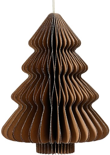 Papier Baum Dekoration braun 20cm - dekorativer Tischdeko Papier