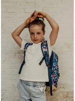 Pick & Pack Blumen Rucksack - navy M - Kinderrucksack mit Laptopfach-2