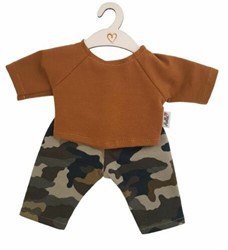 Hollie Puppenhose und Shirt Camouflage Ocker für Modepuppe