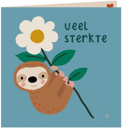 Bora Kaart met envelop - Sterkte luiaard