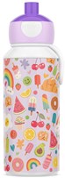 Mepal Trinkflasche Pop-up Campus 400ml - Food Fest - kinderfreundlich und auslaufsicher