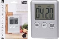 Excellent Houseware digitale Küchen-Timer silber mit Magnet - Timer