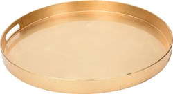 Rundes Tablett goldfarben 46x4cm luxuriöses Serviertablett Tischdeko