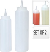 Garneerflasche Küche Set aus 2 PE transparent multi