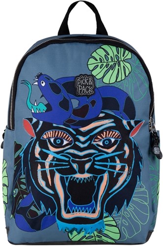 Pick & Pack Gefährlicher Katzenrucksack M / Jeansblau