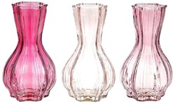 HBX natural living Vase Glas Rosa Modern Dekoration 25,5cm Elegant