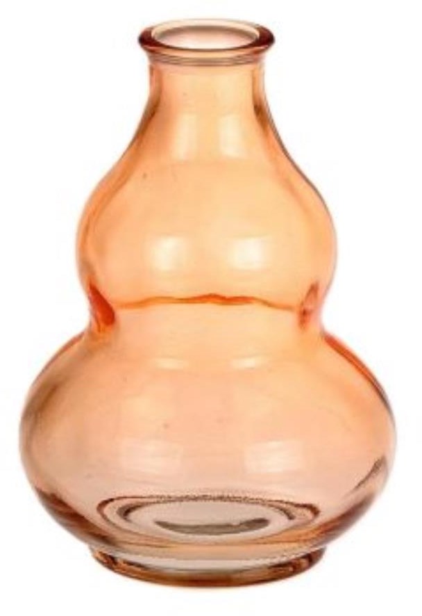 HBX natural living Vase Glas Bobble orange modern Ø9xH12,5cm Dekoration