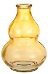 HBX natural living Vase Glas Gelb Bobble Dekoration Modern 12,5cm