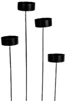 HBX natural living Kerzenhalter schwarz Metall Ø4,5cm modernes Design