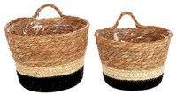 HBX natural living Pflanzenkorb Aufbewahrungskorb Makka Set a 2 Kunststoff
