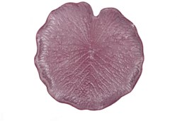 HBX natural living Servierschale Blattform Aubergine Kunststoff 31cm