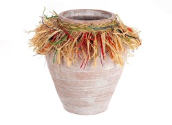 HBX natural living Vase Boho rosa Keramik Dekoration 26cm