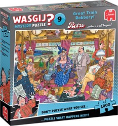 Puzzel 1000 st. Wasgij Retro Mystery 9 - De Grote Treinroof!