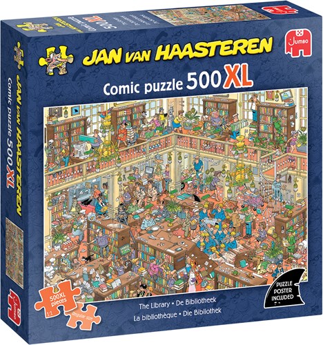 Jumbo Puzzle Jan van Haasteren XL Die Bibliothek 500 Teile Jigsaw Puzzle