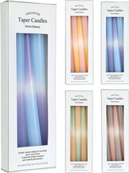 Dinerkerze Pastell Gradient Farben Set 4 Stück assortiert Kerzen