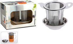 Koopman Teesieb Edelstahl mit Halter silber - Teefilter Zubehör
