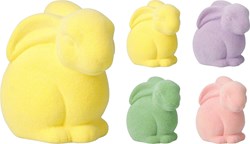 Koopman Osterhase Spielzeug Dekoration 9x8cm Flock assortiert