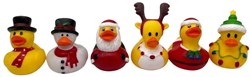 Badeend Kerst 80mm 6 assorti
