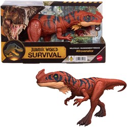 Mattel Dinosaurier Spielzeug Jurassic World Wild Roar Afrovenator mit Licht und Sound