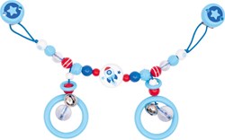 Heimess Kinderwagenkette Rakete - Holz Baby Wagenkette blau