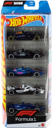 Hot Wheels F1 Spielzeugautos - 5er-Set Metall-Rennwagen 1:64-3