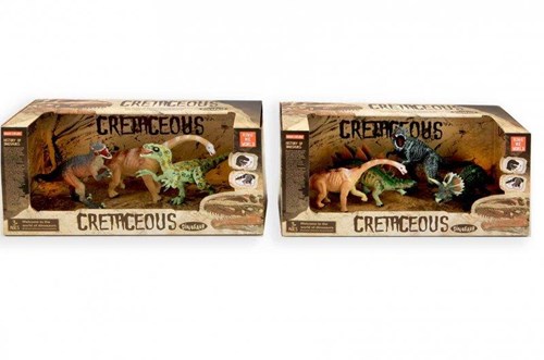 Dinosaurier Spielfiguren Kunststoff in Schachtel - 3 oder 4 Stück - sortiert