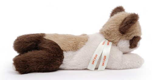 One Love Kuscheltier Katze - weiches Karamellbraun und Creme Plüsch-3