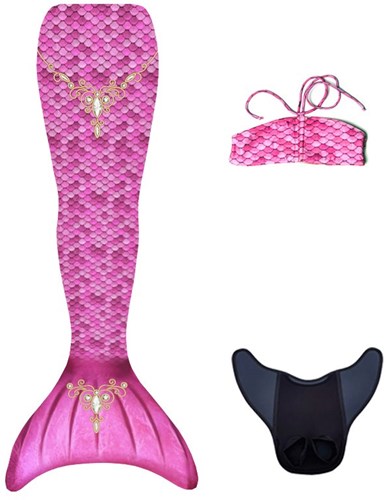 Kuaki Meerjungfrauenschwanz Princess Set rosa Größe S für Kinder-2