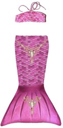 Kuaki Meerjungfrau Kleinkind Set Princess 2XS rosa multicolor Schwanzflosse