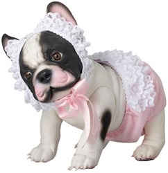 Asi Puppe Lily Bulldog 32cm Babypuppe - weiße und rosa Kleidung Spielzeug