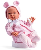 Asi Babypuppe Maria 43cm - Puppe mit rosa Kleidung und süßen Ohren