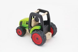 Harlekijn Holztraktor Spielzeug - schwarz - langlebiges Bauernhoffahrzeug