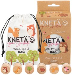 Kneta Stempelset Spielzeug Waldtiere - Kreatives Holzset