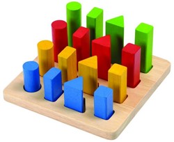 PlanToys Holzspielzeug Geometrische Stecktafel