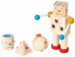 PlanToys Holzspielzeug Roboter bauen