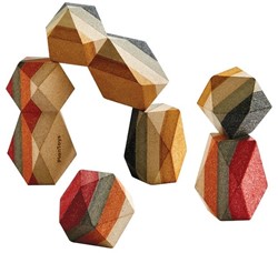 PlanToys Holzspielzeug Geo Stacking Felsen