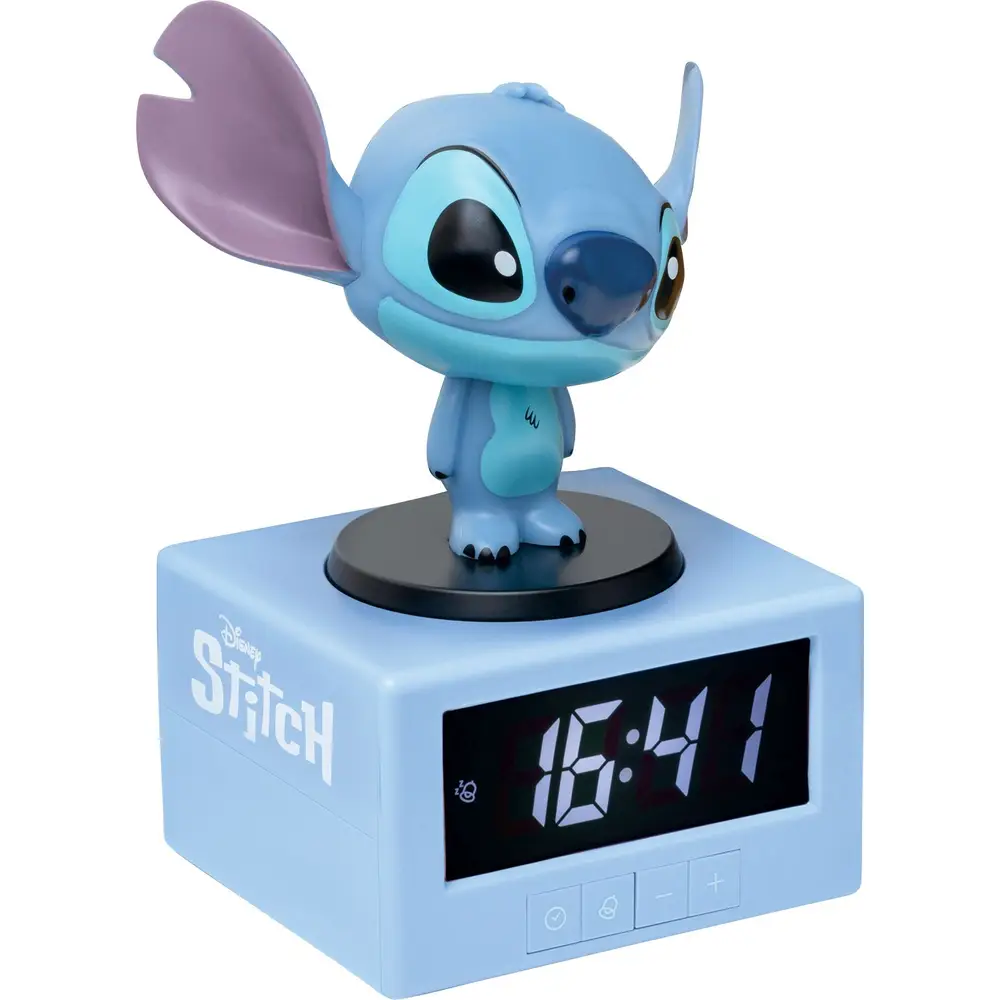 Disney Wecker Stitch blau digital mit Nachtlicht und Alarm