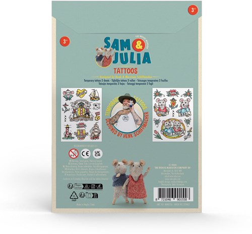 Het Muizenhuis Tattoo-Sticker Sam und Julia - Spielzeug Tattoos