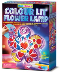 4M Farbenlampe Blume Kreatives Bastelset für Kinderzimmer Dekoration