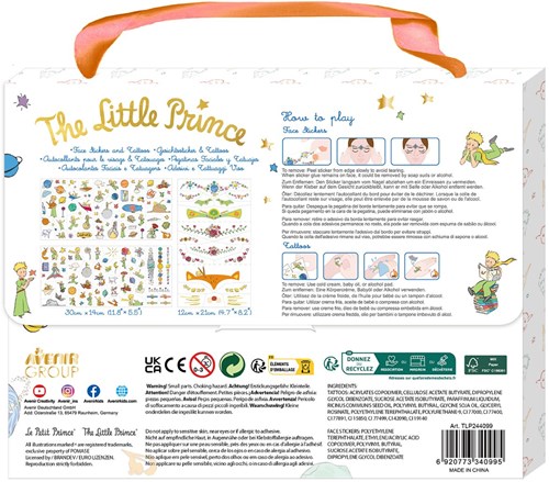 Avenir Gesichtssticker und Tattoos Der kleine Prinz - Kreativset für Kinder