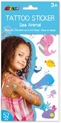 Avenir Tattoo Sticker Meerestiere - temporäre Kindertattoos bunt
