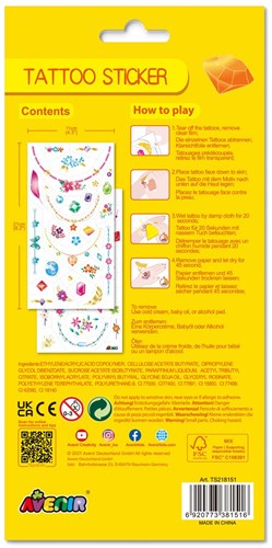Avenir Tattoo Sticker Spielzeug - Schmuck und Juwelen Tattoos-2
